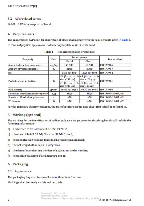 ISO super absorbent polymer for blood01 ISO super absorbent polymer for blood01